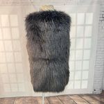 White House | Black Market Black White Faux Fur Lined Vest Size Large Photo 4
