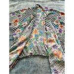 Happening in the present Semi Sheer Floral Half Sleeve Kimono Cardigan Size M Photo 4