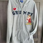 Disney I Love Being GRUMPY Vtg 90s Gray Activewear Fleece Zip Hoodie Size 3X Photo 15