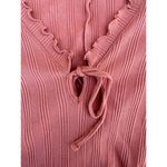 Free People Intimately  Fall For You Pink Ruffle Stretch Long Sleeve Shirt Medium Photo 2