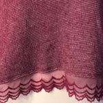 Hollister VINTAGE Y2K Maroon Knit Lace Trim Top Photo 2