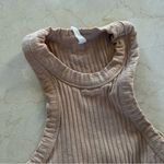 Free People Movement Beige Ribbed High Neck Tank Sz XS Photo 1