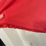 Alfred Dunner Coral Red Crochet Lace Overlay 1/4 Zip Zipper Short Sleeve Blouse Photo 14