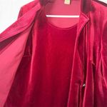 Notations Petite Women's Red Velvet Faux Blazer SHIRT PXL Long Sleeve Photo 2