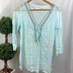 Victoria's Secret Victoria’s Secret Powder Blue Swim Bathing Suit Cover Up Tunic Top XS/S Photo 0