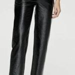 NWOT Aritzia Wilfred‎ Vegan Leather Pants High Rise Straight Leg Black Size 10 Photo 0
