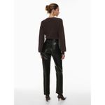 Wilfred  Women's The Melina Pant Black Vegan Leather High Waisted Size 0 Photo 2