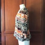 Chico's  Ruched Stretch Jacket Full Zip 3/4 Sleeve Size 2 Large L Photo 4