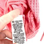 Free People Catalina Pink Waffle Knit Raw Hem Boho Beach Long Sleeve Thermal Top Photo 7