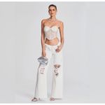 NWT SER.O.YA Ollie Distressed WideLeg Jeans White Sz 27 $275 Photo 3