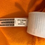 J.Crew  Womens University Terry Short Sleeve Lace Up Shirt Orange L Photo 4