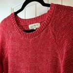 Jones New York  Sport Coral Knit Sweater Size M Cotton Blend Long Sleeve Career # Photo 2