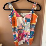 Never Fully Dressed Postcard Cami Multicolor European Summer Top Blue Size XS Photo 1