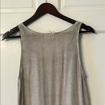 Entro Gray Ruffled Sleeveless Tank Top Photo 8
