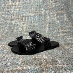 Ancient Greek Sandals Melia Woven Braided Leather Sandals in Black Size 6 Photo 5