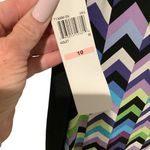 Maggie L Women’s Chevron Patterned Sleeveless Dress Brand NEW w/Price Tags Black Size 10 Photo 4