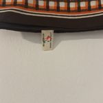 Vintage orange and chocolate Italian made scarf 1970s Photo 1