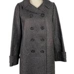 J.Crew  Collection Stormy Tweed Lille Silk Overcoat Jacket Gunmetal Gray Size 10 Photo 0