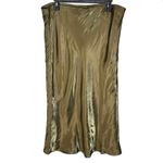 Anthropologie Women’s Liquid Shine Bias Cut Champagne Midi Skirt XL Photo 3