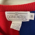 Doncaster  red blue holiday sweater size medium Photo 12