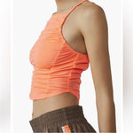 FP Movement Shirr Enough Tank in Neon Coral Orange Size M Photo 1