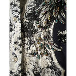 Soft Surroundings  Nave Linen Blend Midi Shirt Dress Bead embellished Navy Blue M Photo 2