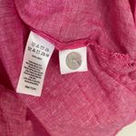 Tahari Pink Linen 3/4 Sleeve Blouse Tunic Top ~ Mother Of Pearl Buttons ~ Size S Photo 9