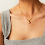 Angel charm gold necklace non tarnish Photo 3