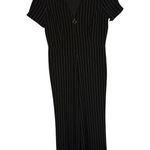 Focus by Shani Black Pinstripe Wide Leg V Photo 2