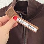 SKIMS  Boyfriend Fleece Oversized Half-Zip Pullover In Espresso Photo 6