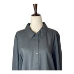 Michael Stars  Dress Women Large Black Collared Long Sleeve Shirt Dress Mini NWT‎ Photo 2