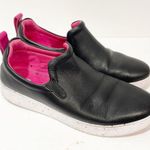 FitFlop  Size 9 RALLY LEATHER COLOR SPECKLE SOLE SLIP ON SNEAKERS BLACK PINK TRIM Photo 2