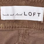 Loft NWT Polka Dot Velvet Skinny Jeans Pants Size 25 Brown and Metallic Gold Photo 5