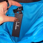 Rozala Bright Blue Pleated Strapless Maxi Dress (LULUS) Size M Photo 4