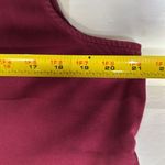 Blair  Burgundy Midi overall Dress jumper embroidered birdhouse L cottage Photo 10