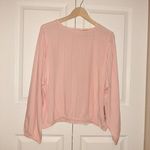 Thereabouts Blouse Blush Rose Metallic Stripe Top Size Junior 3XL Pink Photo 15