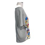 Kut From The Kloth  Colorblock Floral‎ Blouse Short Sleeve Women's Medium Photo 1