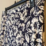 Ralph Lauren Vintage Lauren Women's Sz 12 Floral Casual Stretch Capri Pants Navy Photo 8