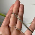 Sterling Silver Herringbone Chain Bracelet Snake Minimalist Unisex Everyday Photo 3