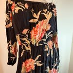Billabong Off The Shoulder Multicolor Floral Crystal Ball Maxi Dress Large Photo 3