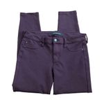 Liverpool Madonna Size 2/26 Petite Dark Plum Aubergine Zip Up Stretch Pants Purple Photo 8