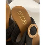 Italian Shoemakers  Wedge Sandals Blue Strap Size 7 M Made in Italy Photo 4