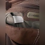 Coldwater Creek Vintage Leather Tote Satchel Purse Tan Brown Hobo Bag, Brass Hardware Photo 9