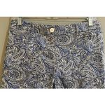 Talbots  Blue Paisley Print Perfect Crop Pants Petite Size 6 Photo 3