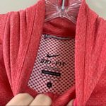 Nike Dri-Fit Red Zip-Up Jacket Gray Trim Detail Photo 2