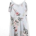 Lulus Verona Light Blue Floral Print Off Photo 0