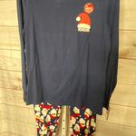 Macy's Brand New Family PJ's X Macy Blue Santa Claus Pajama Pants Ankle Length S Photo 0