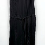 Guess Jumpsuit Womens Silk Sleeveless Pockets Drawstring Y2k Black Size Medium Photo 0
