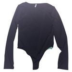 Halara  U Neck Long Sleeve Snap Skinny Work Bodysuit Photo 1