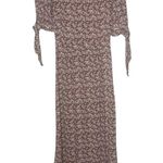 Charlie Holiday  Jaime Tie Sleeve Midi Dress Brown size US 2 Photo 4